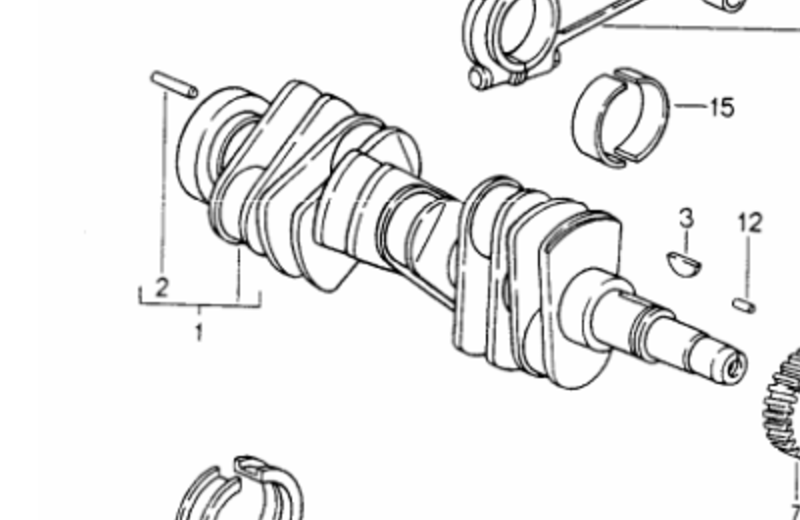 Porsche factory catalogue illustration, group 102-00, showing the crankshaft assembly