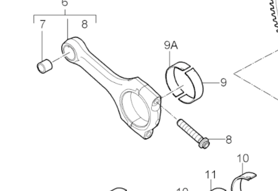 Porsche factory catalogue illustration, group 102-000, showing the connecting rods assembly