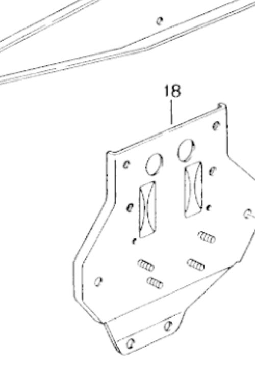 Engine bracket, position 18 of Porsche catalogue illustration 109-00