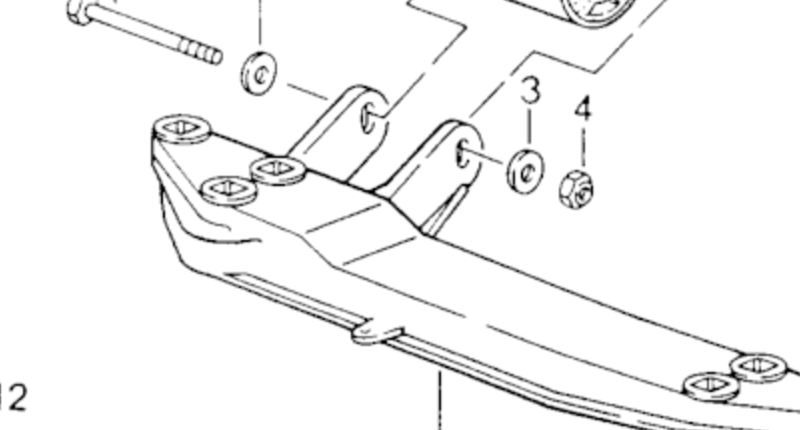 Bracket, position 8 of Porsche catalogue illustration 307-00