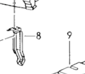 Support, right, position 9 of Porsche catalogue illustration 802-05